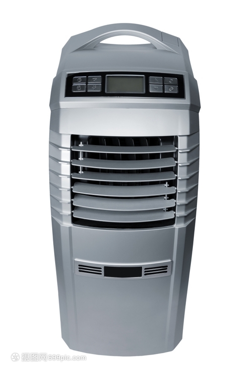 白色背景的現(xiàn)代移動空調(diào)機(jī)